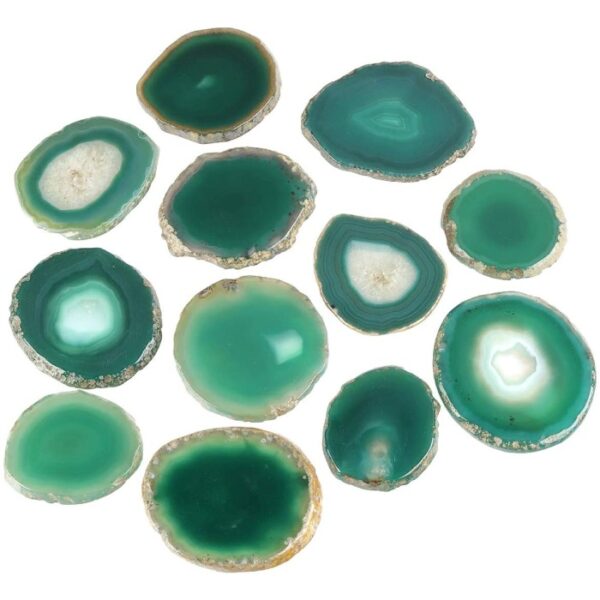 GREEN AGATE COASTERS