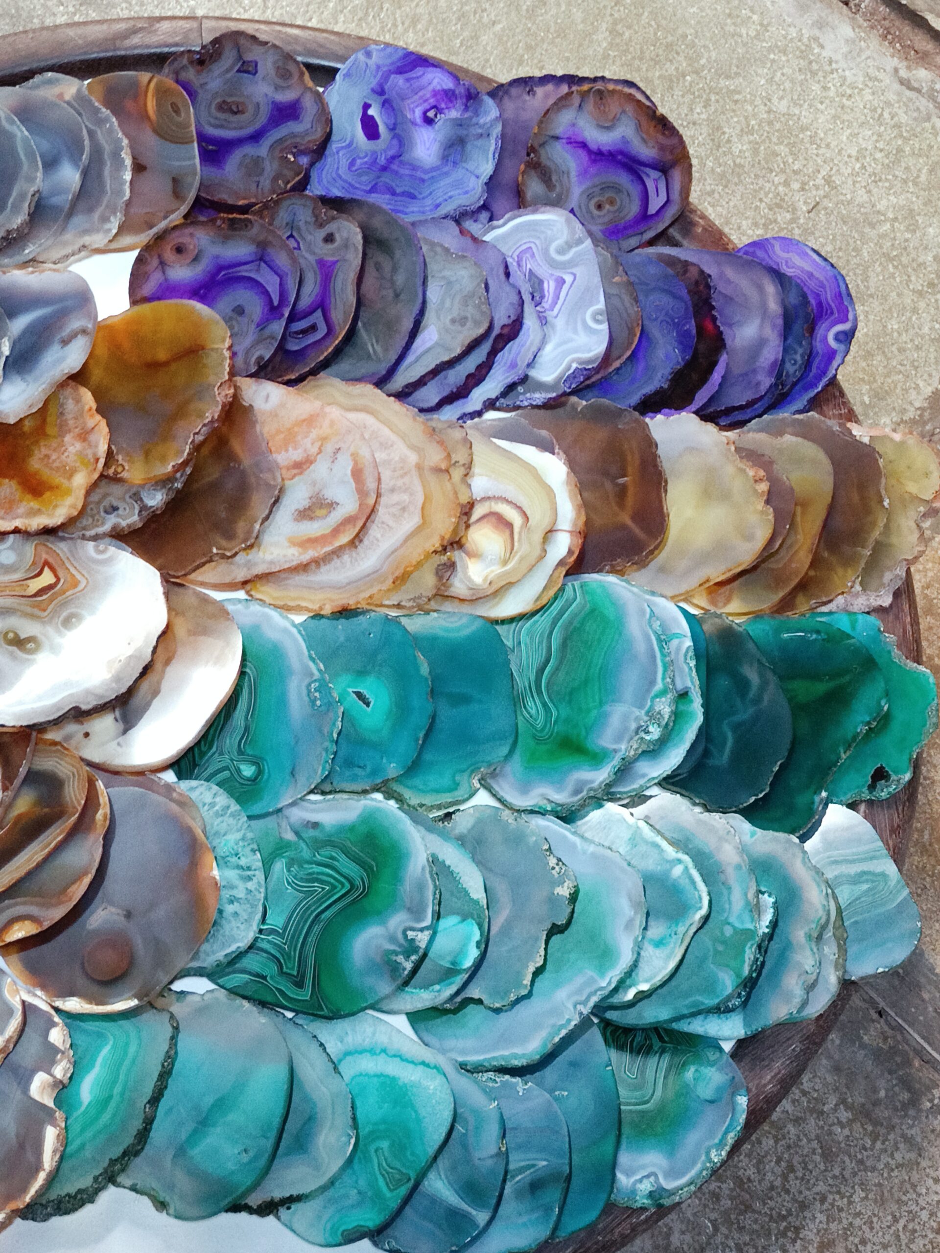 GREEN AGATE COASTERS - Image 5
