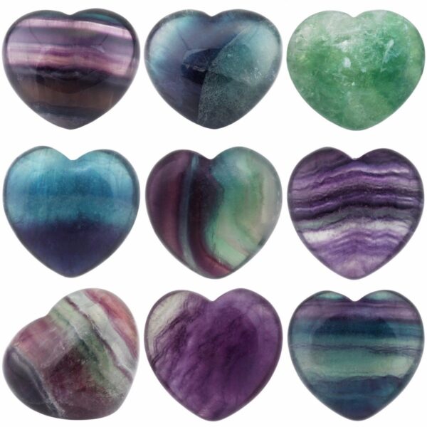MULTI FLUORITE HEARTS