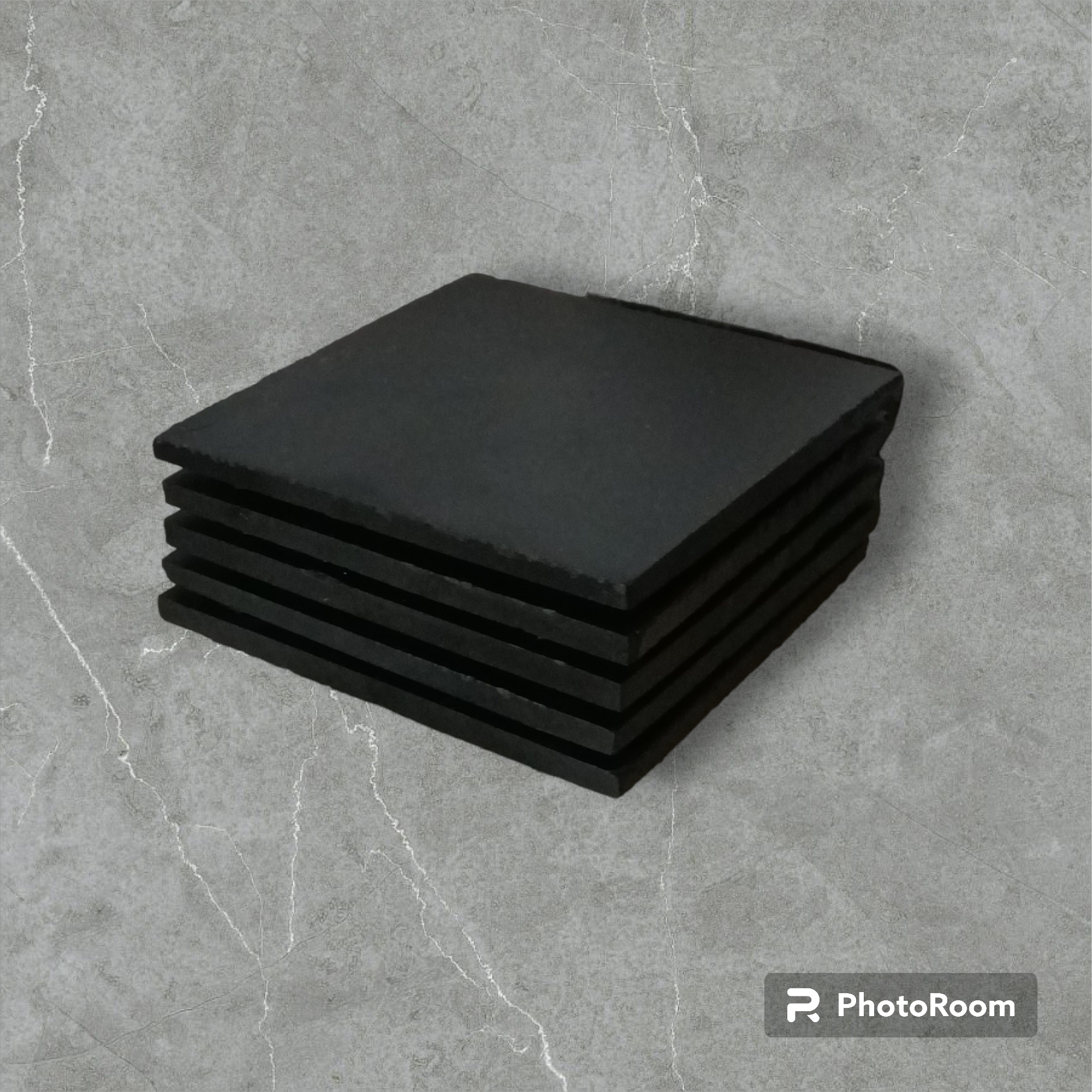 Black Agate Non Slip Square Coster - Image 3