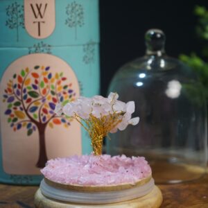 Rose Quartz Wish Tree With Dome